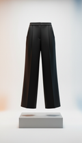 Sculpted Wide-Leg-Hose in Schwarz